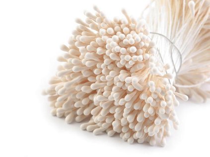 Květinové pestíky matné (Varianta 22 bílá, Balení 1 svaz.)