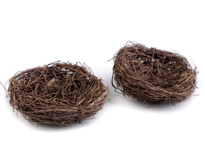 Proutěné hnízdo Ø8 cm (Varianta hnědá, Balení 2 ks)