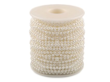 Perlový řetěz Ø3 mm (Varianta 1 Off White, Balení 25 m)