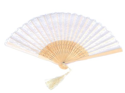 Vějíř krajkový (Varianta 3 černá, Balení 1 ks)