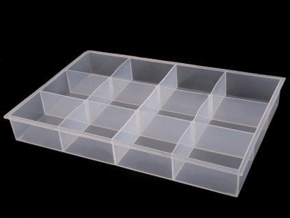 Plastový box / zásobník / organizér 23x34,5x4,5 cm (Varianta transparent, Balení 1 ks)