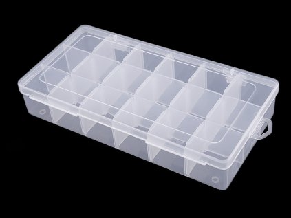 Plastový box / zásobník 12,5x23x4 cm (Varianta transparent, Balení 1 ks)