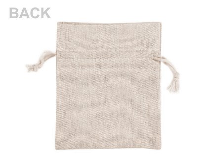 Dárkový pytlík 11x13 cm bavlněný, srdce (Varianta 3 režná, Balení 10 ks)