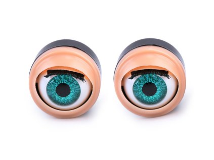 Mrkací oči Ø17 mm (Varianta zelenomodrá tm., Balení 4 ks)