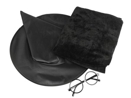 Karnevalový kostým čaroděj, čarodějnice (Varianta černá, Balení 1 sada)