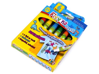 Fixy na textil sada 6 ks (Varianta 2 (vypratelné) viz foto, Balení 1 krab.)