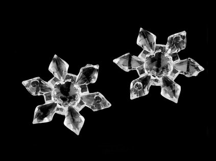 Dekorační vločky Ø29 mm k zavěšení (Varianta transparent, Balení 300 ks)