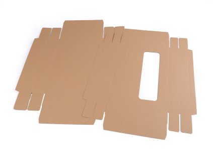 Papírová krabice s průhledem (Varianta 1 bílá, Balení 10 ks)