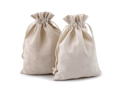 Dárkový pytlík 13x18 cm lněný (Varianta 2 režná, Balení 1 ks)
