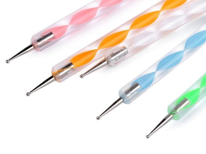 Tečkovací / embosovací / modelovací pera sada 5 ks (Varianta mix, Balení 1 sada)