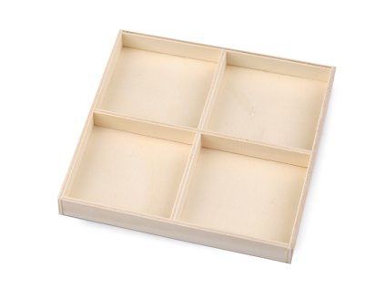 Dřevěný box / organizér (Varianta přírodní sv., Balení 1 ks)