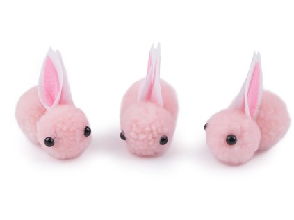 Bambulkový králíček k dalšímu tvoření a aranžování (Varianta 1 bílá, Balení 10 ks)