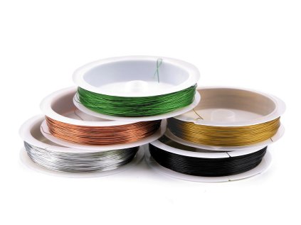 Dekorační drátek Ø0,5 mm (Varianta 1 stříbrná, Balení 1 ks)