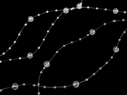 Korálky na silonu Ø8 mm (Varianta 1 transparent, Balení 3 m)