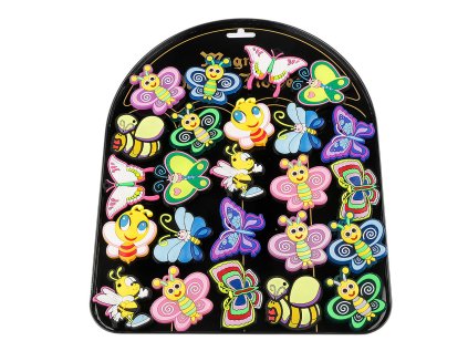 Silikonové magnetky - motýl (Varianta mix, Balení 24 ks)