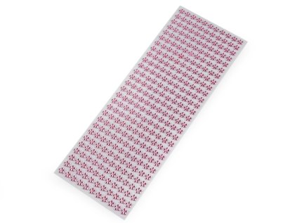 Samolepicí květ na lepicím proužku Ø8 mm (Varianta 1 růžová sv., Balení 1 karta)