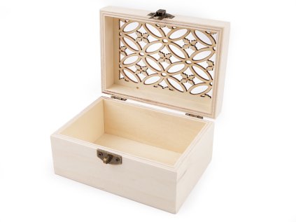 Dřevěná krabička k dozdobení (Varianta přírodní, Balení 1 ks)