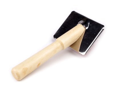 Rozčesávací kartáč / hřeben na macrame 4,5x6 cm (Varianta červená, Balení 1 ks)