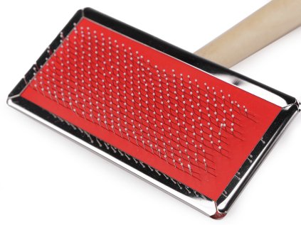 Rozčesávací kartáč / hřeben na macrame 11,5x5,5 cm (Varianta červená, Balení 1 ks)