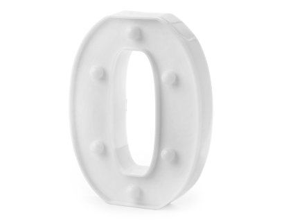 Svítící číslice k narozeninám a Novému roku (Varianta 1 "0" bílá, Balení 1 ks)
