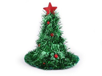 Klobouk vánoční stromeček (Varianta zelená, Balení 1 ks)