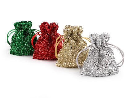 Dárkový pytlík 8x10 cm exkluzivní (Varianta 1 stříbrná, Balení 10 ks)