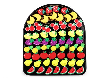 Silikonové magnetky - ovoce (Varianta mix, Balení 60 ks)