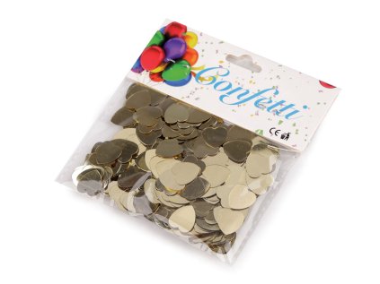 Konfety srdce - na párty, svatbu, oslavu (Varianta 1 stříbrná, Balení 1 sáček)
