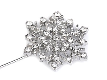 Ozdobný špendlík vločka (Varianta crystal, Balení 1 ks)