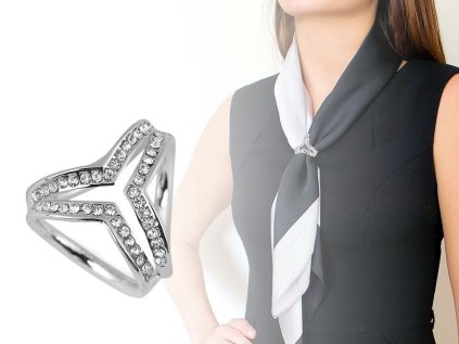 Spona / průvlek na šátek (Varianta 1 crystal, Balení 1 ks)