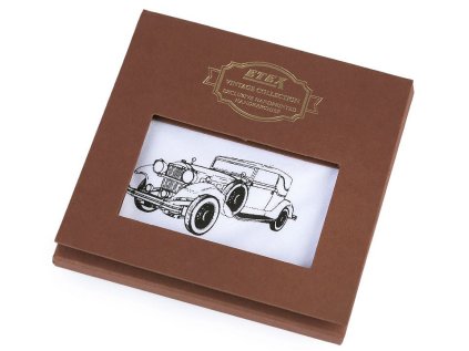 Pánský kapesník kolo, auto, motorka / dárková kazeta (Varianta 1 bílá kolo, Balení 1 ks)
