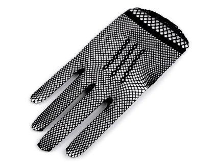 Společenské rukavice síťované / gotik (Varianta 1 černá, Balení 1 pár)