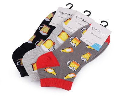 Pánské bavlněné ponožky pivo (Varianta 17 (vel.  39-42) modrá tmavá, Balení 1 pár)