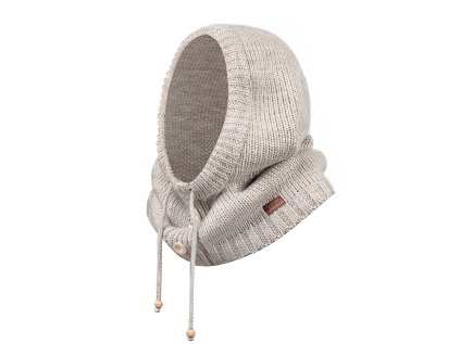 Nákrčník s kapucí pletený (Varianta 2 pudrová, Balení 1 ks)