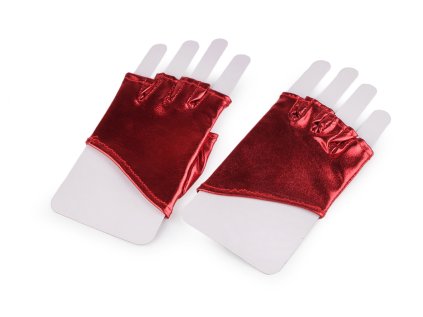 Rukavice bezprsté imitace latexu (Varianta 1 červená, Balení 1 pár)