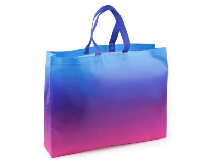 Taška z laminované netkané textilie duhová 46x36 cm (Varianta pink modrá, Balení 1 ks)