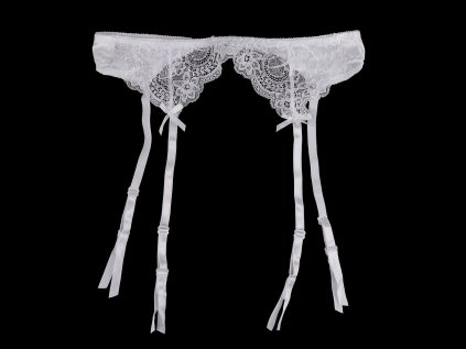 Krajkový podvazkový pás (Varianta 1 bílá, Balení 1 ks)