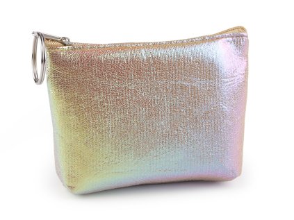 Malá peněženka / klíčenka holografická 11x8 cm (Varianta 1 zlatá sv., Balení 1 ks)