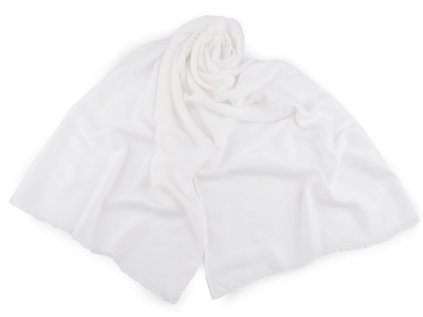 Letní šátek / šála / pléd jednobarevný 85x180 cm (Varianta 1 bílá, Balení 1 ks)