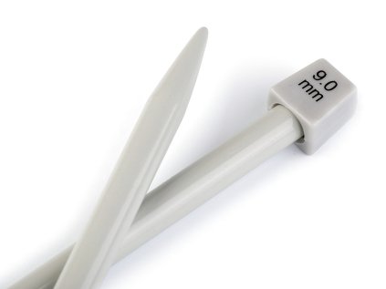 Rovné jehlice č. 9 (Varianta stříbrná, Balení 1 pár)