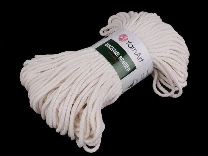 Pletací příze Macrame Braided 250 g (Varianta 1 (752) krémová nejsvět., Balení 1 ks)