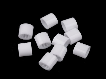 Brzdička / spojka na festivalové náramky 7x9 mm (Varianta 1 bílá, Balení 10 ks)