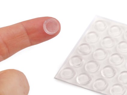 Samolepicí protiskluzové podložky silikonové 25 ks Ø9 mm (Varianta transparent, Balení 1 karta)