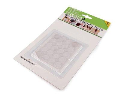 Samolepicí protiskluzové podložky silikonové 20 ks Ø15 mm (Varianta transparent, Balení 1 karta)