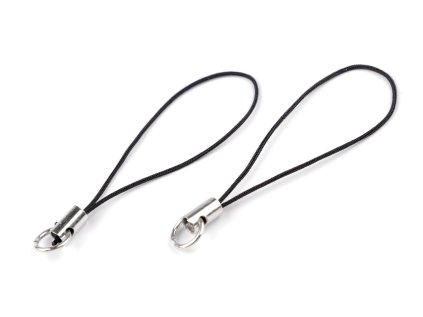 Poutko na výrobu přívěsků a klíčenek s kroužkem (Varianta 2 černá, Balení 20 ks)