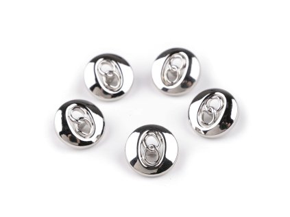 Kovový knoflík velikost 28"; 36" (Varianta 1 (28") nikl, Balení 5 ks)