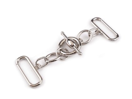 Ozdobné americké zapínání na oděvy šíře 30 mm (Varianta 2 růžové zlato, Balení 1 pár)