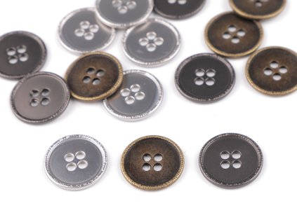 Kovový knoflík velikost 28" (Varianta 2 nikl černý, Balení 5 ks)