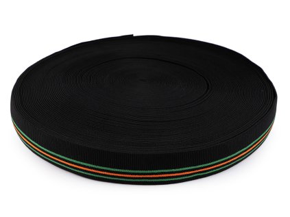 Pruženka na lemy oděvů šíře 40 mm (Varianta 1 černá bílá, Balení 1 m)