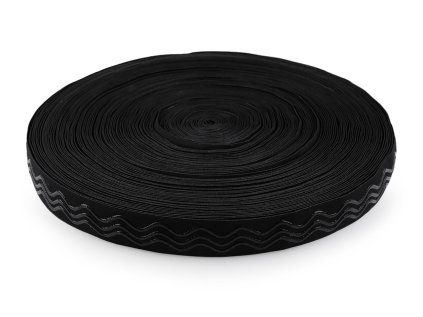 Pruženka šíře 25 mm se silikonem (Varianta černá, Balení 1 m)